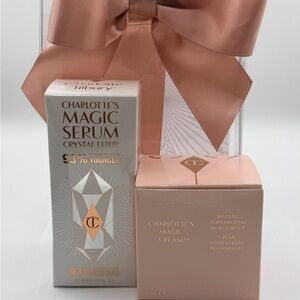 Charlotte Tilbury Skincare Duo. Magic Serum full size and full size Magic Cream